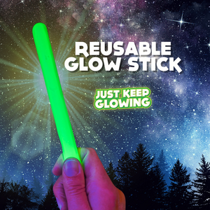 Green Reusable Glow Stick, Rechargeable, Eco-Friendly Lighting