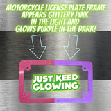 motorcycle license plate frame with light