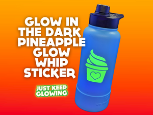 GLOW IN THE DARK PINEAPPLE GLOW WHIP DECAL STICKER