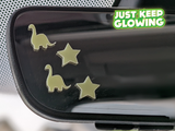 GLOW IN THE DARK DINO AND STAR STICKERS - 4 PACK