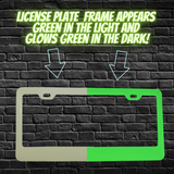 GLOW IN THE DARK LICENSE PLATE FRAMES - MULTIPLE COLOR OPTIONS