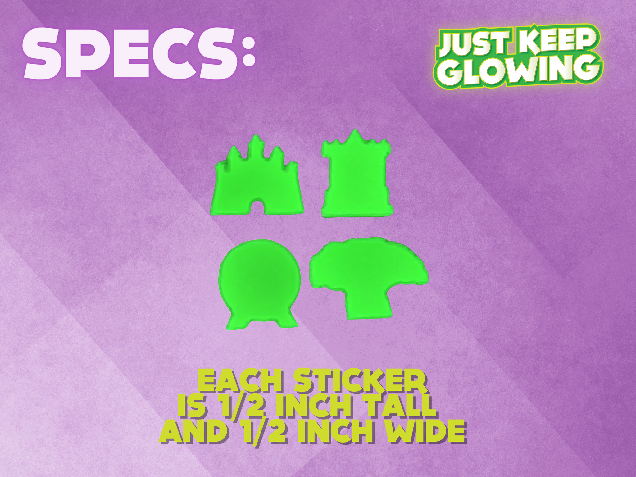 MAGICAL GLOW IN THE DARK STICKERS - 4 PACK – Just Keep Glowing, LLC