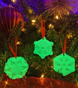 Glow in the Dark Snowflake Ornaments